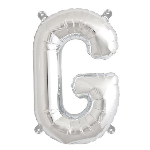 Letter G silver foil balloon for sale online in Dubai