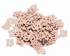 Number 18 Rose Gold Confetti - PartyMonster.ae