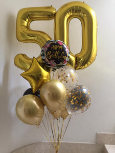 Numbered shop birthday balloons