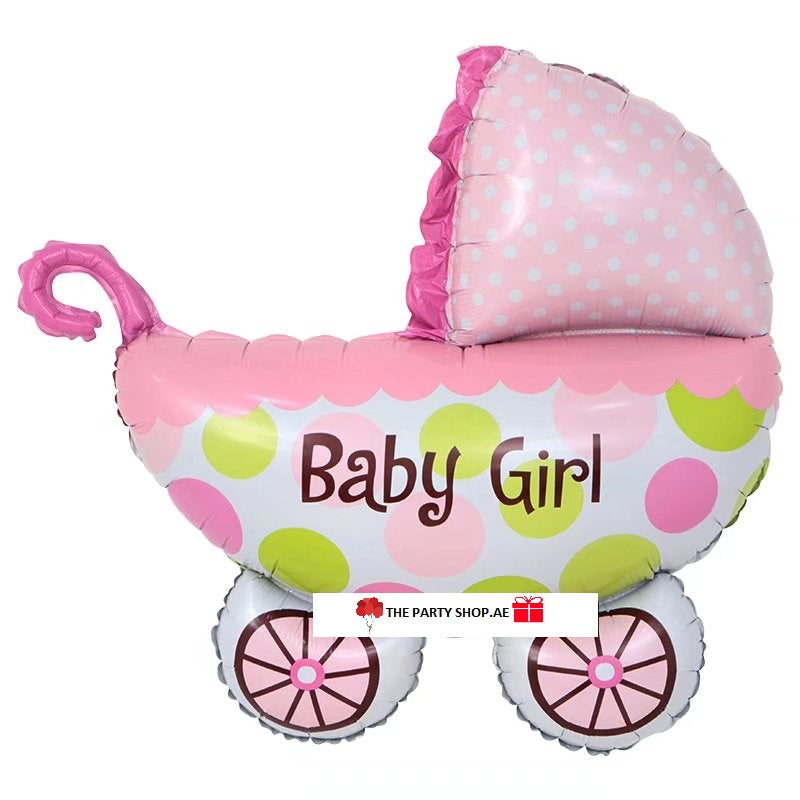 Baby Girl Pram Balloon - 31in - PartyMonster.ae