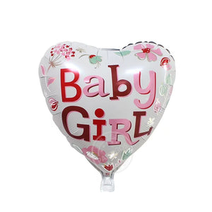 Baby Girl Heart Shaped Foil Balloon - 18in - PartyMonster.ae