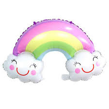 Rainbow Cloud Foil Ballon- 90 x 80cm - PartyMonster.ae