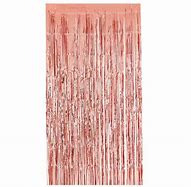 Rose Gold Tassel/ tinsel Foil curtain, backdrop 2m - PartyMonster.ae