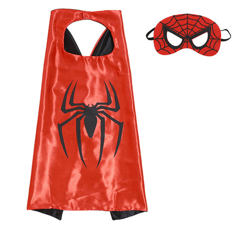 Spiderman red kid's drape and eye mask costume set