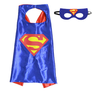 Superman blue kid's drape and eye mask costume set