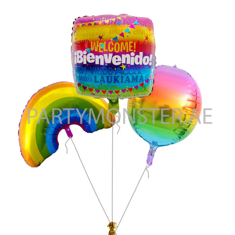 Welcome foil balloons bouquet - PartyMonster.ae