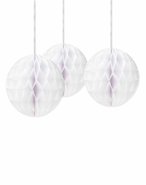 White honeycomb party decoration - 25cm - PartyMonster.ae