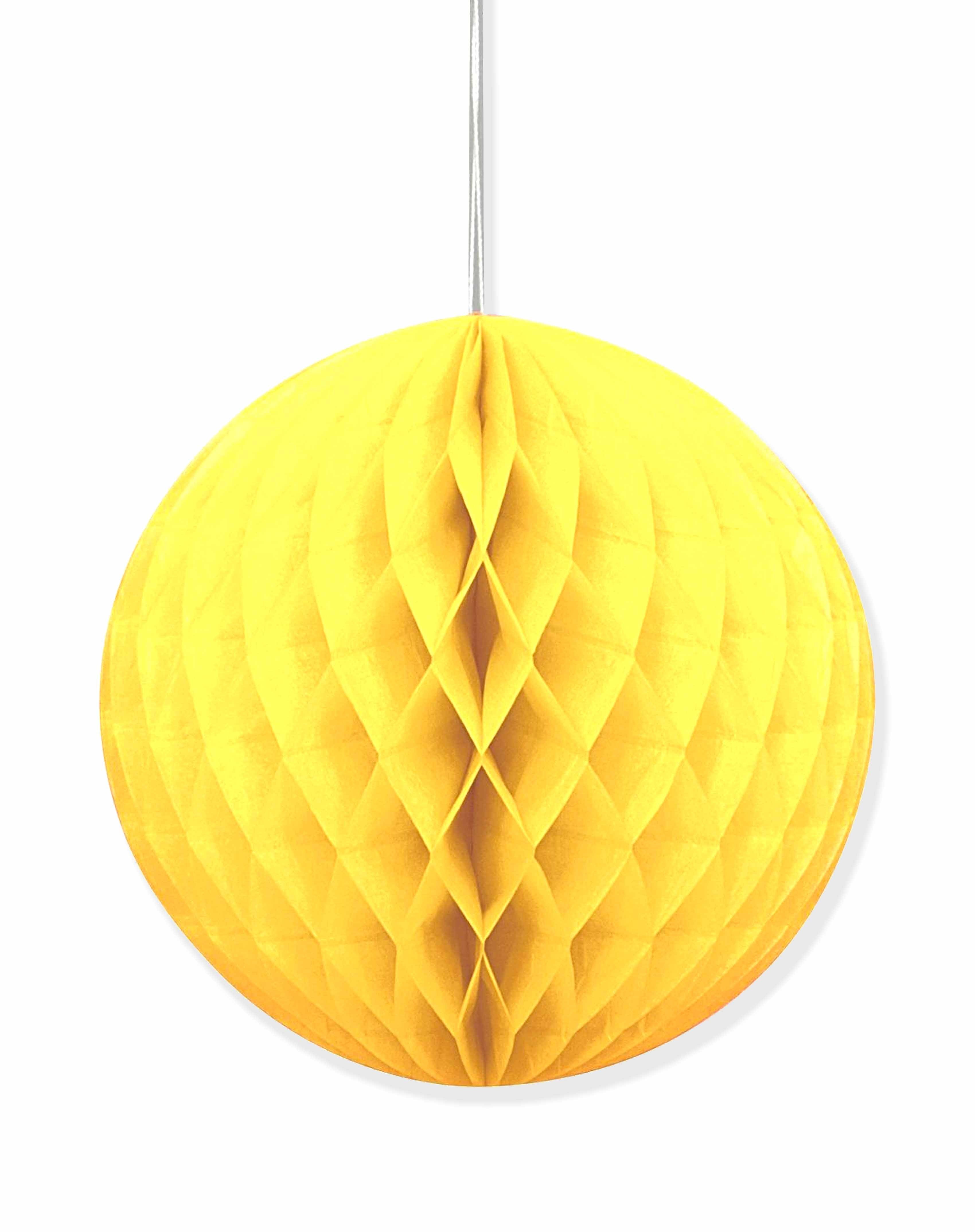 Yellow honeycomb party decoration - 25cm - PartyMonster.ae
