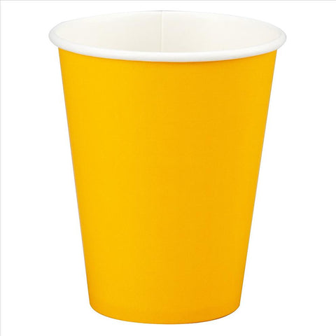 Yellow Paper Cups - 10pcs - PartyMonster.ae